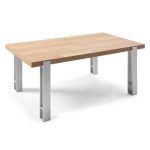 mesa comedor moderna rectangular nomos fija extensible acero