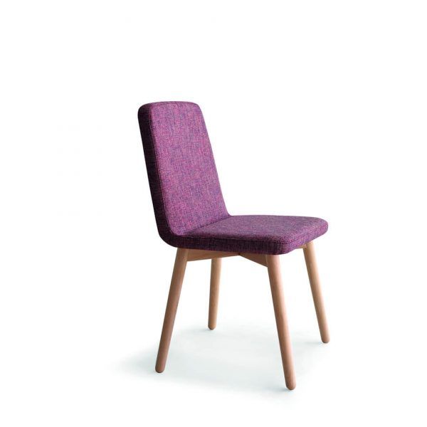 Silla madera OTELLO moderna tapizada haya maciza