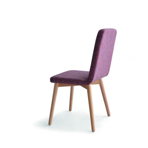 Silla madera OTELLO moderna patas haya maciza contrachapado tapizado