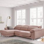 ambiente sofa salon moderno doroty patas acero deslizante y abatible