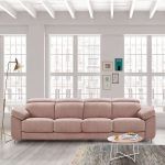 sofa salon moderno doroty deslizante y abatible tapizado patas acero