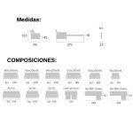 tecnico medidas sofa cama moderno cloti tapizado