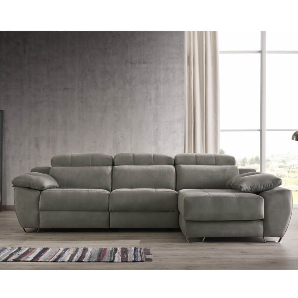 Sofá con chaiselongue moderno AIR relax eléctrico y abatible sofa chaiselongue salon moderno air relax electrico abatible tapizado