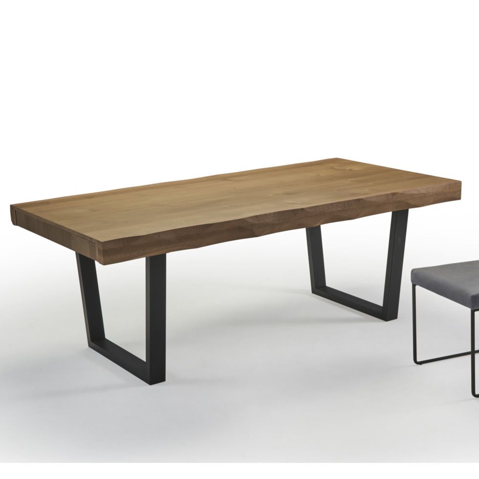 Mesa Palermo 2 extensibles rectangular moderna Mesa comedor PALERMO 2 extensible lateral moderna chapa natural acero