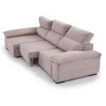 detalle sofa chaiselongue cama esmeralda reclinable y extraible moderno