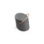 pouff tapizado OPOF contemporáneo respaldo madera salon