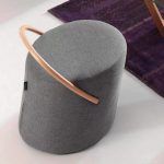 pouff tapizado madera moderno opof contemporáneo salon