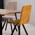 silla de metal mira tapizada moderna salon comedor