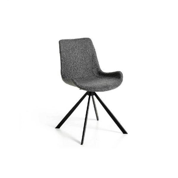silla comedor giratoria ARCA moderna acero y tapiada