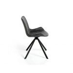 Silla de comedor o despacho giratoria ARCA moderna tapizado patas acero
