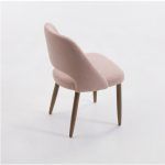 Silla tapizada FENICE moderna con patas en madera