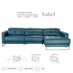 Sofa chaiselongue salon moderno Isabel asientos deslizantes relax o fijo