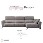 Sofa chaiselongue salon moderno Rebeca deslizante Pedro Ortiz