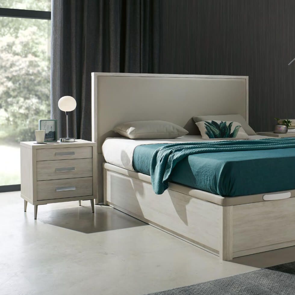 Mesita noche CAPRI dormitorio matrimonio juvenil con cajones