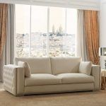 Sofa clasico MENFIS fijo capitoné y tachuelas