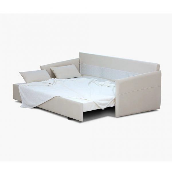 detalle apertura sofa cama extensible moderno alexa descanso salon dormitorio tapizado