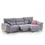 SofaChaiselongue salon moderno Relax LUSINI deslizante patas acero