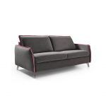 Sofa cama o fijo salon moderno ROMA patas cromo desenfundable