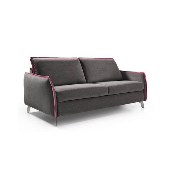 Sofa cama o fijo salon moderno ROMA patas cromo desenfundable
