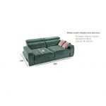 Medida sofa cama OLIMPO deslizante 2 asientos moderno salon