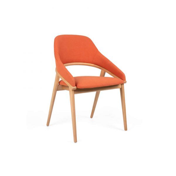 Silla hosteleria FRIDA moderna patas nordicas tapizado