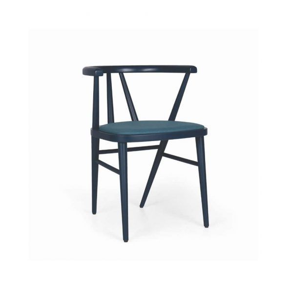 Sillas hosteleria LORCA madera nordica asiento tapizado