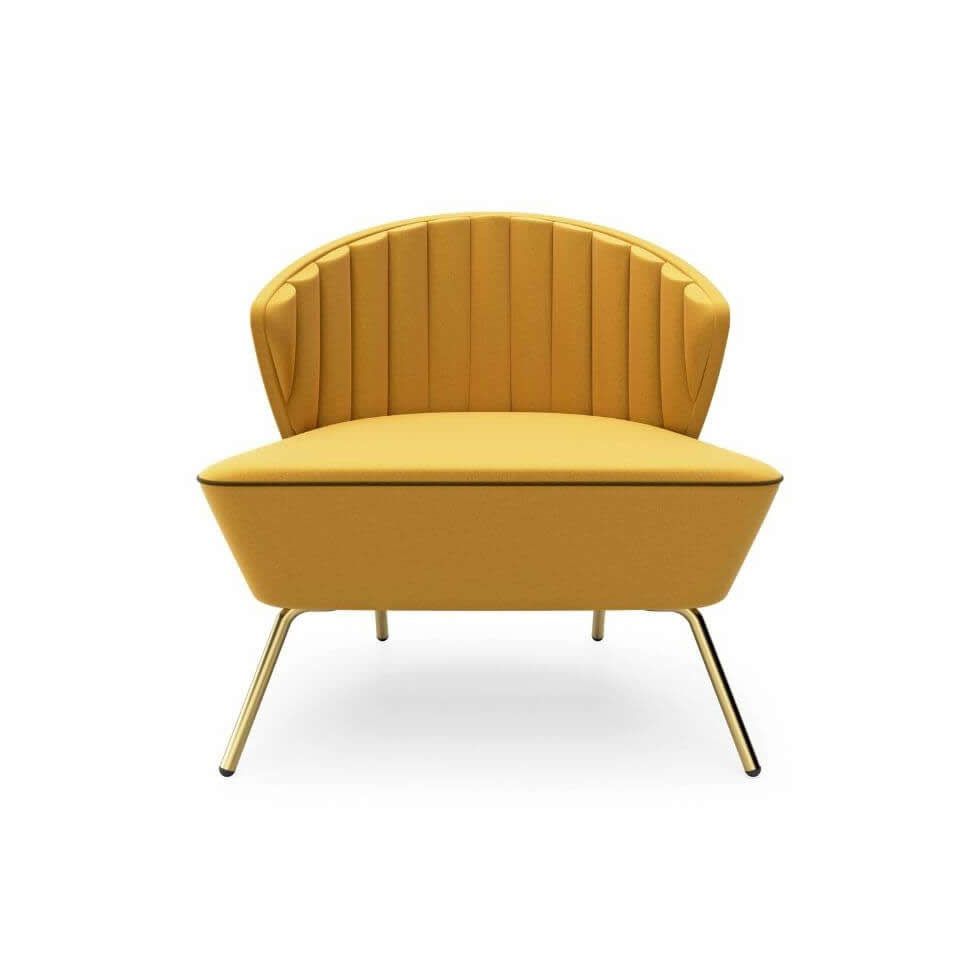 Sillón Estefany hostelería moderno tapizado y acero Sillon moderno ESTEFANY hosteleria interior tapizado