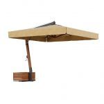 Parasol desplazado lateral LORETTO mueble de exterior aluminio y madera