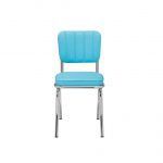 Silla vintage hostelería bicolor VEGA acero tapizado