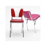 Silla hosteleria vintage bicolor VEGA acero tapizado