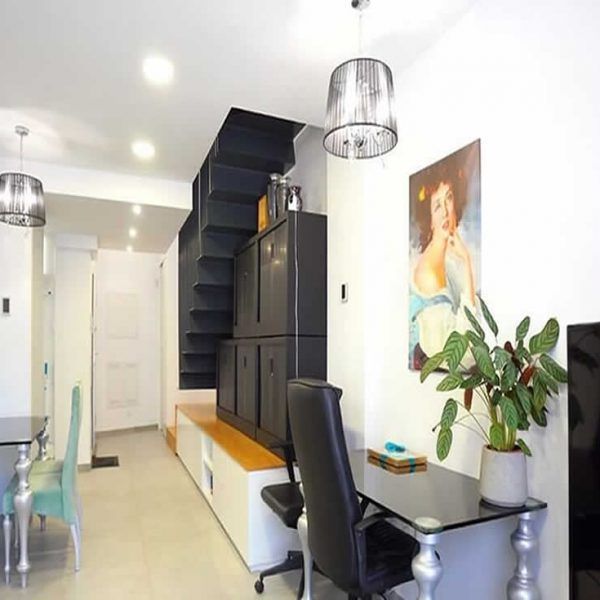 Ambiente moderno muebles a medida chapa natural laca