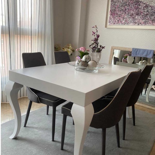 mesa comedor moderna extensible status laca