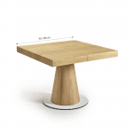 mesa comedor moderna extensible sakura cuadrada medidas salon chapa natural