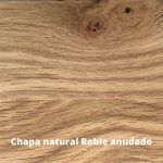 muestra chapa natural roble anudado muebles modernos
