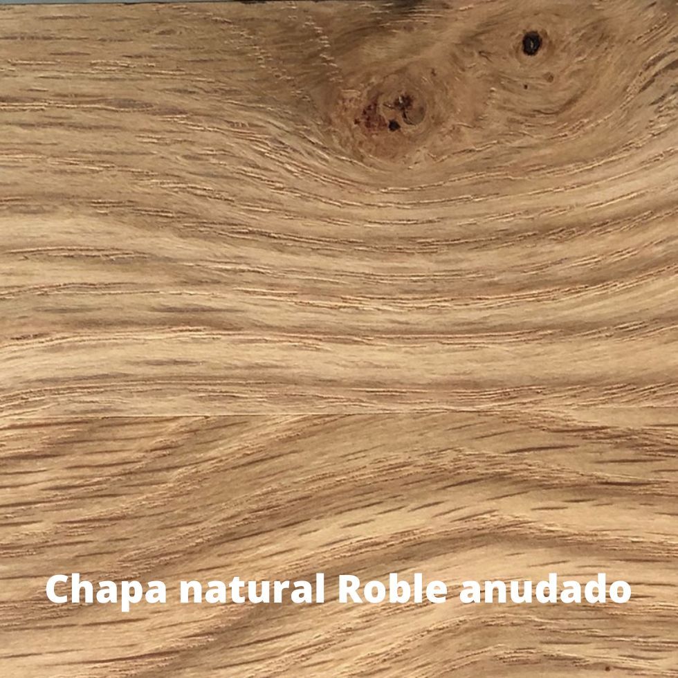 muestra chapa natural roble anudado muebles modernos