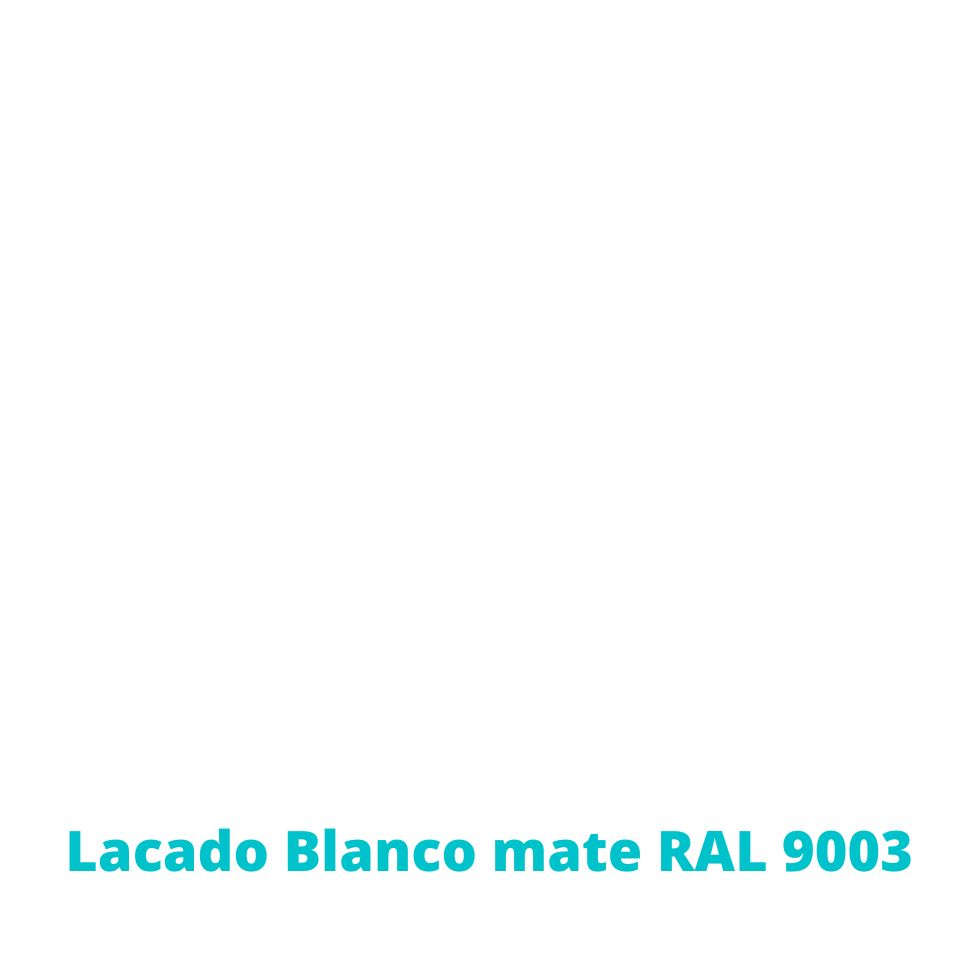 muestra en lacado blanco mate ral9003 muebles modernos anzadi mobiliario