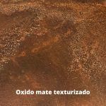 muestra en oxido mate texturizado anzadi mobilario