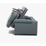 detalle sofa cama moderno violeta apertura italiana brazo arcon descanso salon