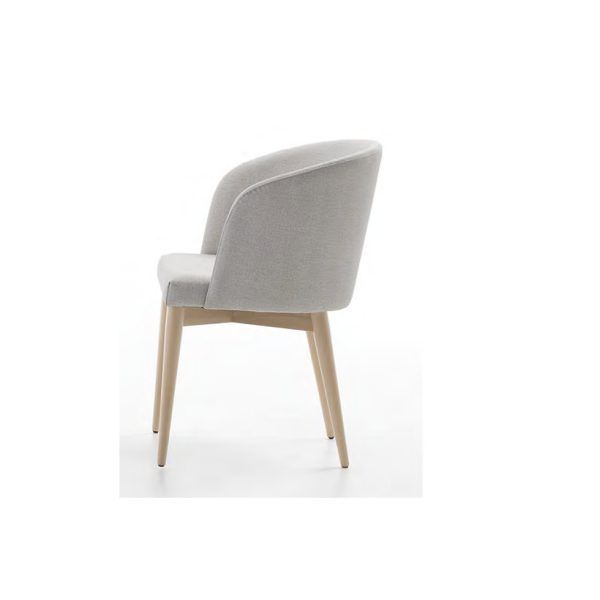 detalle silla kona nordica haya maciza tapizado salon comedor hosteleria contract
