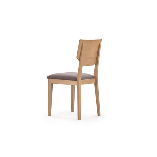 detalle silla madera tapizado taurus haya salon comedor moderna nordica