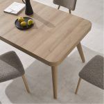 detalle tapa mesa comedor rectangular moderna extensible boheme nordica salon