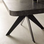detalle mesa comedor clara extensible moderna salon pemi rectangular porcelanico