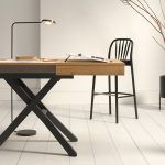 etalle mesa centro comedor elevable extensible electrica helena chapa natural acero salon