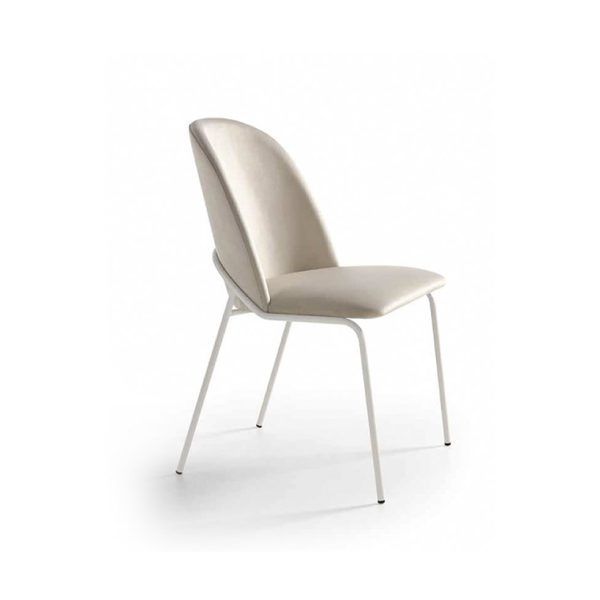 ambiente silla moderna jasper tapizada pata metálica curvada