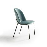ambiente silla moderna jasper tapizada pata metálica curvada