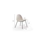 medidas silla moderna paulina metalica tapizada salon comedor contract vanguardista