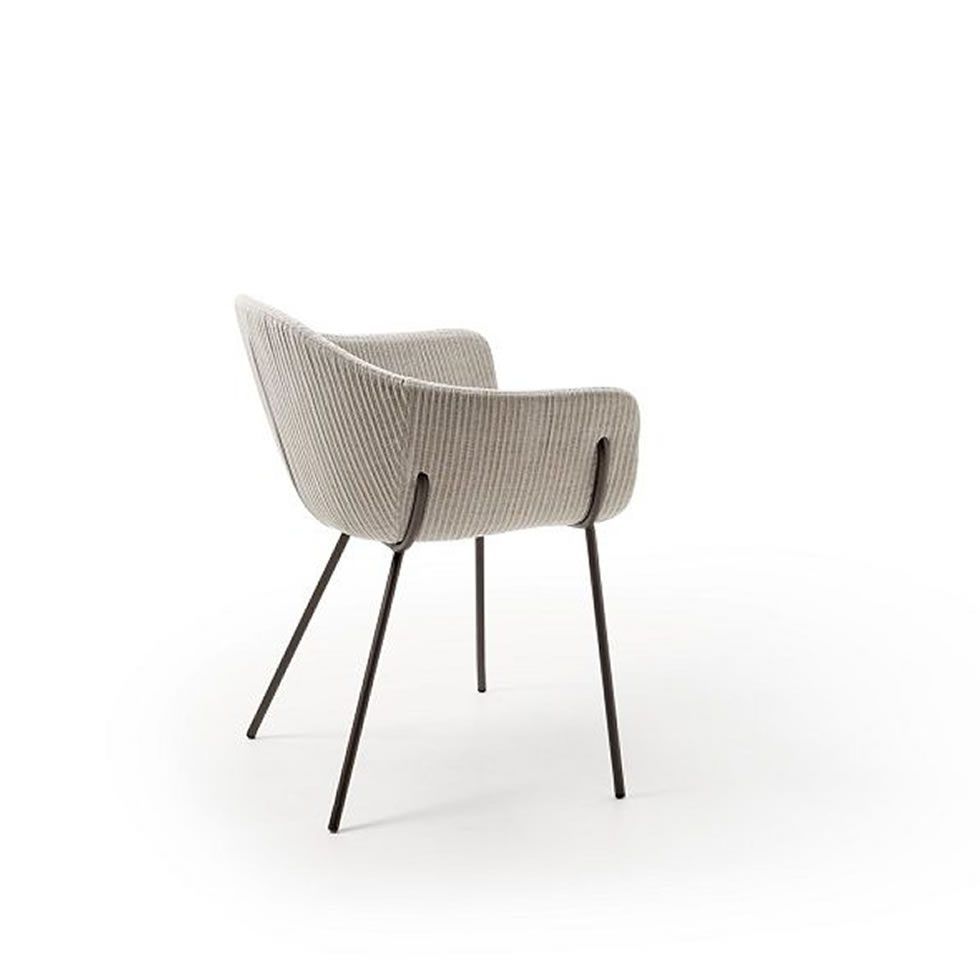 389 TABULA SILLA METALICA TAPIZADA.980X980 silla moderna tabula metalica tapizada hogar hosteleria contract vanguardista salon comedor