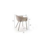 medidas silla metalica moderna tabula tapizada salon comedor hosteleria