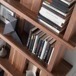 estanteria libreria moderna lucilla chapa nogal despacho salon comedor